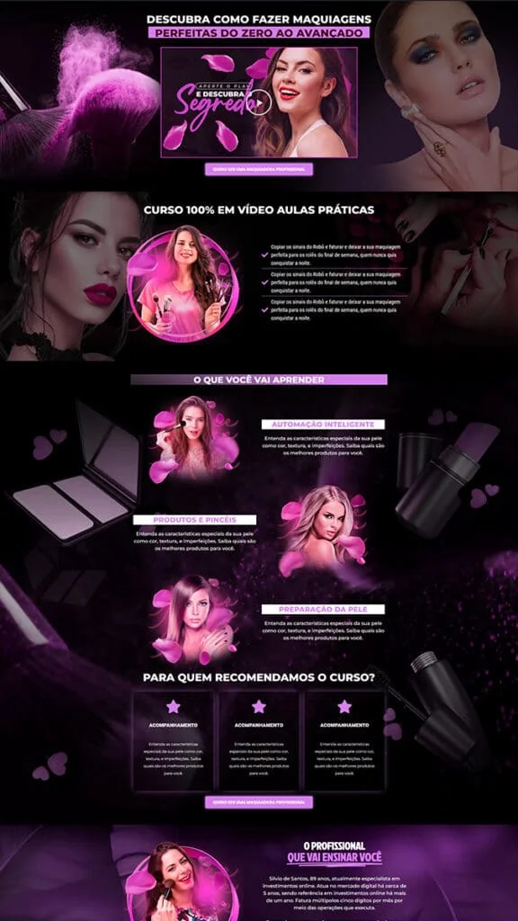 landing page maquiagem mg digital