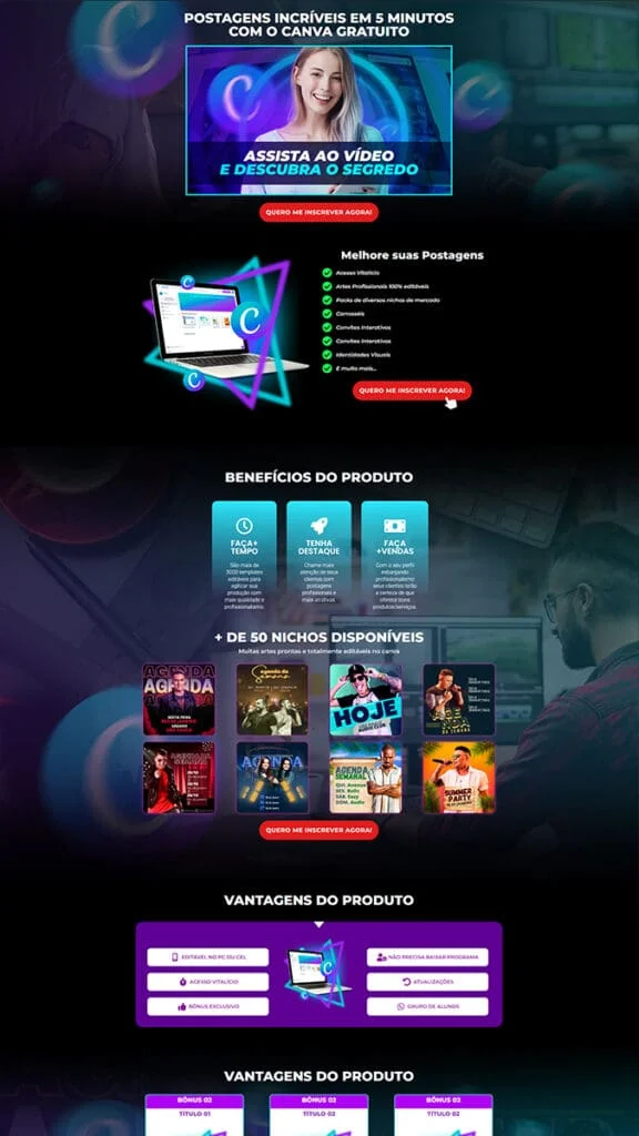 landing page packs mg digital