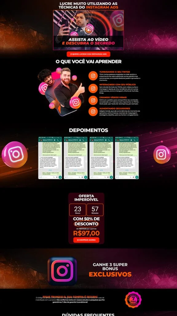 landing page redes sociais mg digital