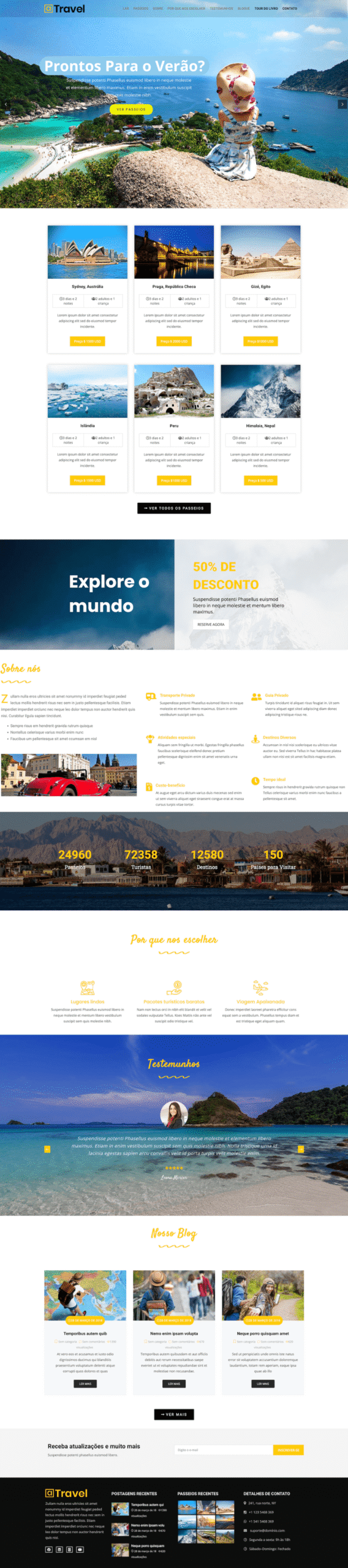Site agência de viagens e turismo desenvolvido pela MG Digital