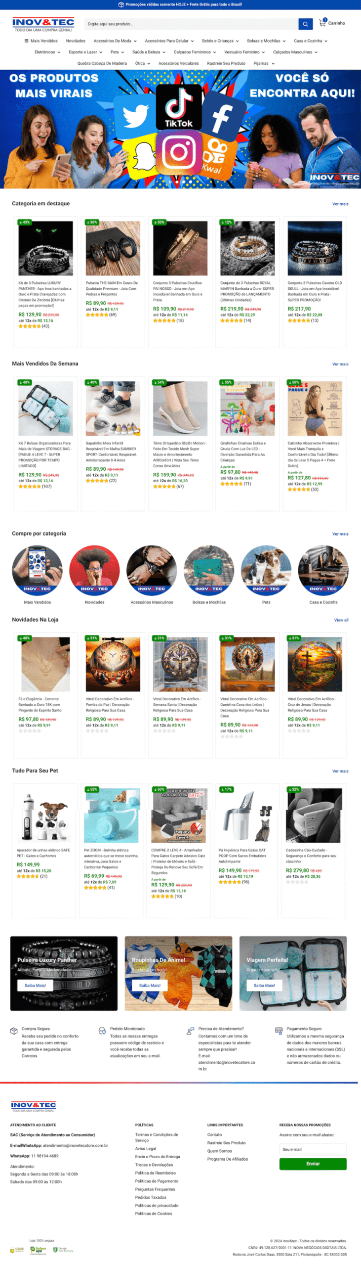 Site e-commerce loja virtual completa desenvolvido pela MG Digital