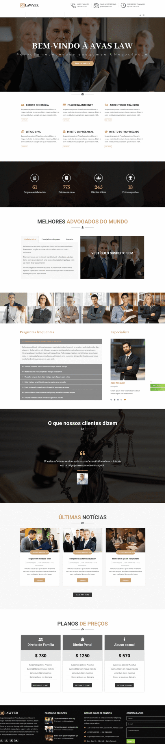 Site escritório de advocacia esenvolvido pela MG Digital