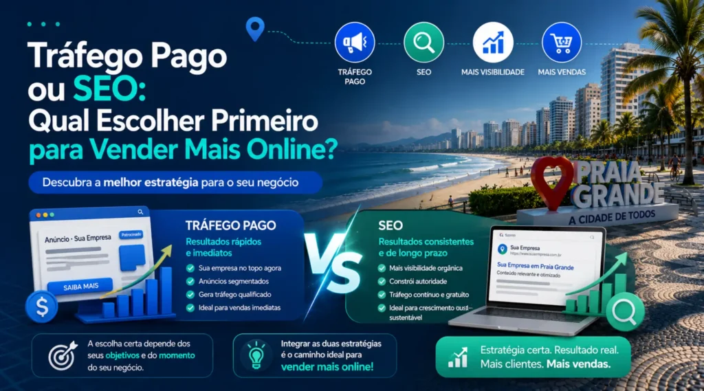 Tráfego Pago ou SEO: Qual Escolher Primeiro para Vender Mais Online? 1 artigo 20260628