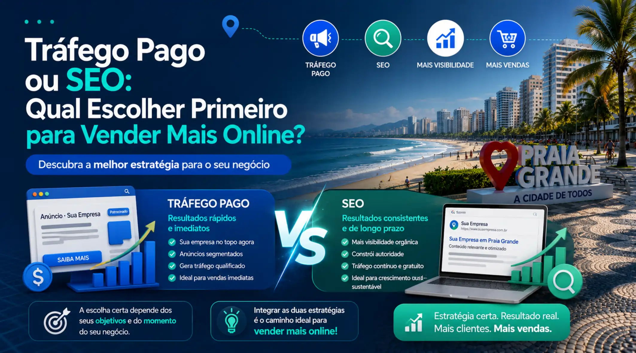 Tráfego Pago ou SEO: Qual Escolher Primeiro para Vender Mais Online?